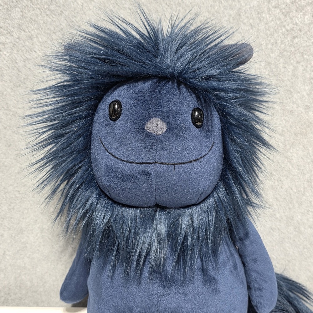 jellycat luda monster Navy Blue Plush Stuffed Animal Toy Shaggy Mane  6-14 in - Picture 2 of 9